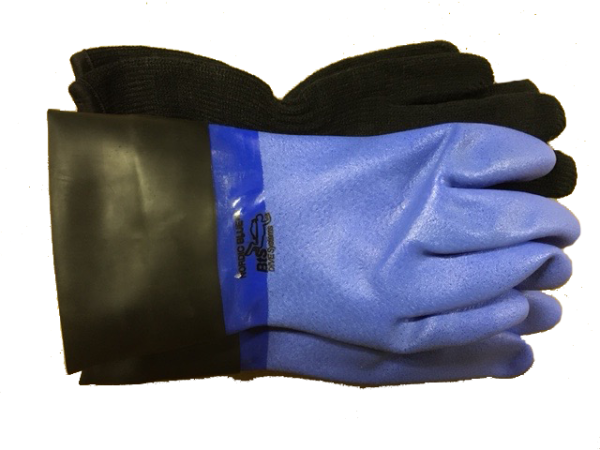 Nordic Blue Dry Gloves with latex long sleeve seal and lose innerliner