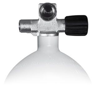 Single Steel Cylinder 2 - 20 liter, 230 bar Right expandable valve, incl. Blind Plug